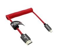 Alvin's Cables 8K 2.1 Micro-HDMI a Cable Trenzado en Espiral para Atomos-Ninja-V 4K-60P Grabar 48Gbps para Canon-R5C,R5,R6 (18 a 28 Pulgadas)