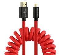 Alvin's Cables 8K 2.1 Micro-HDMI a Cable Trenzado en Espiral para Atomos-Ninja-V 4K-60P Grabar 48Gbps para Canon-R5C,R5,R6 (18 a 28 Pulgadas)