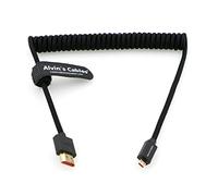 Alvin's Cables 8K 2.1 Micro-HDMI Cable Trenzado en Espiral para Atomos-Ninja-V 4K-60P 48Gbps para Canon-R5C| R5| R6