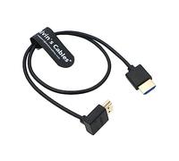 Alvin's Cables 8K HDMI 2.1 Cable Alta Velocidad Delgado HDMI Recto a Ángulo Hacia Arriba HDMI para Atomos Ninja V Monitor, Z CAM E2, para Sony FS5| FS7| A7S3 Cámaras 19.7 pulgadas | 50CM