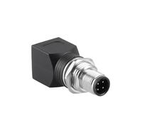 Alvin's Cables Adaptador M12 D-Code de 4 pines a RJ45 Cat6a IP68 impermeable blindado, conector Ethernet industrial M12 macho a RJ45 hembra para Cognex Keyence Omron Siemens Sick Baumer Datalogic
