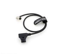 Alvin's Cables Cable de alimentación Giratorio Hirose de 4 Pines Macho a D-Tap en ángulo Recto para Dispositivos de Sonido 688 644 633 MixPre-10 II, grabadora Zoom F4 F8 F8N 50 cm/19,7 Pulgadas