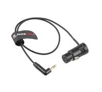 Alvin's Cables Cable de audio asimétrico hembra XLR de 3 pines perfil bajo a TRS 3,5 mm en ángulo recto para micrófonos Sony, Sennheiser, Rode Wireless, altavoces amplificados, longitud 50 cm/19,68
