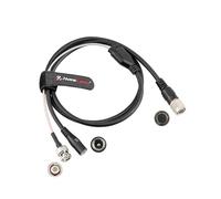 Alvin's Cables Cable derivador de alimentación y señal E/S Hembra Hirose de 6 Pines HR10A-7P-6S a BNC y DC Hembra 2,1mm, Cable Industrial Compatible con cámaras Victorem CXP, Volucam y Redwood