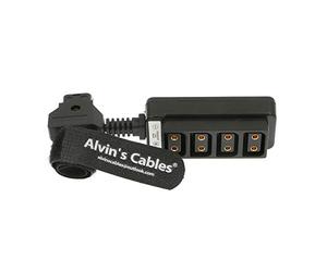 Alvin's Cables Cable Divisor Dtap Splitter de alimentacion ultracorto, Macho Dtap a 4 Puertos Hembra Dtap para cámaras ARRI Red, TILTA, Steadicam, bateria IDX