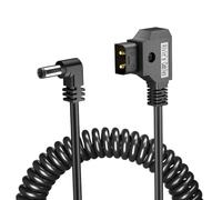 Alvin's Cables Anton Bauer D-Tap a DC 2.1 12V ángulo Recto Cable de Alimentación en Espiral para KiPRO LCD Monitores