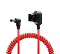 Alvin's Cables Cable espiral de Dtap a CC para Atomos Ninja V, Cable de alimentación de D-tap a 2.1 CC en ángulo recto para Blackmagic Design Video Assist, SmallHD 702, monitor Feelworld FW568, Ultra