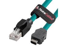 Alvin's Cables Cable Ethernet IX Industrial a RJ45 Cat6A, IX30G-A-10S-CV(7.0) A Llaves RJ45 macho, cable de cadena de tracción muy flexible para sensor de automatización Visión industrial 10m|32.8ft