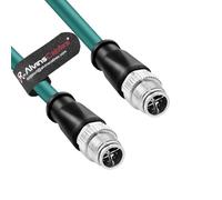Alvin's Cables Cable Ethernet M12 X-Code de 8 pines a 8 pines macho Cat6a blindado para cámara industrial Cognex Basler, cadena de arrastre de alta flexibilidad de 1 m, color verde