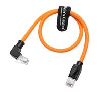 Alvin's Cables Cable Ethernet RJ45, ángulo descendente cable industrial Profinet blindado CAT6A Conectores de alta velocidad cadena alta velocidad para robótica control de movimiento 65.6ft/20m
