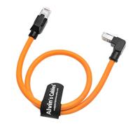 Alvin's Cables Cable Ethernet RJ45, ángulo descendente cable industrial Profinet blindado CAT6A Conectores de alta velocidad cadena alta velocidad para PLC,robótica control del movimiento 2ft/60cm