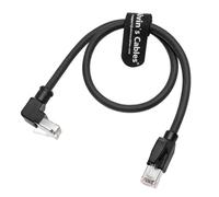 Alvin's Cables Cable Ethernet RJ45, Ángulo descendente Cable Industrial Profinet blindado CAT6A Conectores de alta velocidad de cadena de alta velocidad para PLC, robótica y control de movimiento