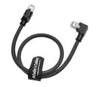 Alvin's Cables Cable Ethernet RJ45,Ángulo izquierdo cable industrial Profinet blindado CAT6A Conectores de alta velocidad de cadena de alta velocidad para PLC, robótica y control de movimiento 1ft/30