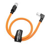 Alvin's Cables Cable Ethernet RJ45, En ángulo Cable Industrial Profinet blindado CAT6A Conectores de alta velocidad de cadena de alta velocidad para PLC, robótica y control de movimiento 9.84ft/3m