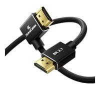 Alvin's Cables cable HDMI 2.1 8K, 30 cm, 48 Gbps de alta velocidad | 8K60/4K120, HDR, VRR, eARC; para Atomos Ninja V, Portkeys BM5, Canon, Z CAM, Sony FX/FS/A7SIII