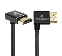 Alvin's Cables Cable HDMI 2.1 8K 48Gbps 8K@60Hz 4K@120Hz Cable trenzado en espiral de alta velocidad para Sony FS5 FS7, BMPCC, Canon C300 C500, Atomos Ninja, Feelworld, Ángulo de derecha a arriba
