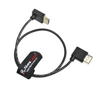 Alvin's Cables Cable HDMI 2.1 8K Forma L para Z CAM E2,45CM, Ángulo Recto a Ángulo Superior,Cable Alta Velocidad para Monitor Cámara,para Sony A7S3 FS5 FS7 A7iv,Atomos Ninja V,Portkeys BM5,BMPCC,Canon