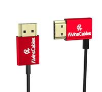 Alvin's Cables Cable HDMI 8K 2.1 48 Gbit/s de alta velocidad Φ2,4 mm ultradelgado HDMI 8K@60Hz 4K@120Hz para Canon C70, para Sony A7 A9, Blackmagic Camera, Atomos, SmallHD, ángulo izquierdo a recto 1m