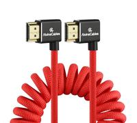 Alvin's Cables Cable HDMI 8K 2.1 48Gbps 8K@60Hz 4K@120Hz Cable de alta velocidad trenzado en espiral para Sony A7 A9, BMPCC, para Canon C70, Atomos Ninja, Feelworld, Ángulo de izquierda a izquierda