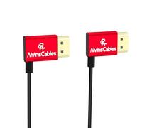 Alvin's Cables Cable HDMI 8K 2.1 48Gbps de alta velocidad Φ2.4mm ultra delgado ángulo recto HDMI A a A 8K @60Hz 4K @120Hz para Canon C70, para Sony A7 A9, cámara Blackmagic, Atomos, monitor SmallHD,