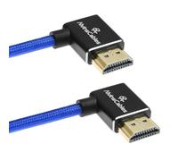 Alvin's Cables Cable HDMI 8K para Atomos Ninja 2.1 48Gbps 8K@60Hz 4K@120Hz Cable en espiral trenzado de alta velocidad para Sony FS5 FS7,BMPCC, Canon C300 C500, Feelworld, ángulo derecho a derecho,