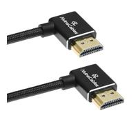 Alvin's Cables Cable HDMI 8K para Atomos Ninja, 2.1 48Gbps 8K@60Hz 4K@120Hz Cable espiral trenzado de alta velocidad para Sony FS5, FS7, BMPCC, Canon C300 C500, Feelworld, ángulo recto a derecho