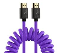 Alvin's Cables Cable HDMI a HDMI 8K 2.1 8K@60Hz 4K@120Hz alta velocidad para Atomos Ninja, para Sony FS5 FS7 FX9,BMPCC, para Canon C300 C500, cable trenzado morado