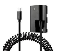 Alvin's Cables Cable USB-C tipo C a LP-E6P Dummy Battery Power Coild para Canon EOS R5 Mark LL/ R5/ R6 Mark LL/ R6 / R7/ R Camera