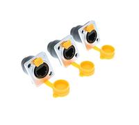 Alvin's Cables Conector RJ45 a Prueba de Agua Conectores IP65 Montaje en Panel Ethernet Conector RJ45 3 Piezas
