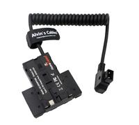Alvin's Cables D-Tap a batería falsa NP-F en forma de cruz de doble cara con cable de alimentación USB-C PD para Atomos| Monitor SmallHD, transmisión inalámbrica, NP-F550| F570| F770| F970 Cable en