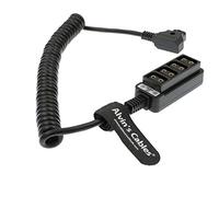 Alvin's Cables D-Tap Macho a 4 Puertos D-Tap Hembra Cable de Alimentación en Espiral para ARRI Red Cámara TILTA Steadicam IDX Batería