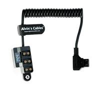 Alvin's Cables Divisor D-Tap de 1 a 3 puertos, adaptador P-Tap, cable en espiral para SmallRig | IDX V-Mount Gold Mount batería con indicador de batería, polaridad inversa, sobrecorriente, protección