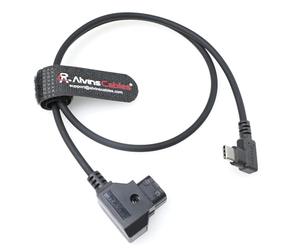Alvin's Cables DTAP derecho cable de alimentación USB C, dtap ultra suave y flexible de 2 pies para tipo C Potencia mejorada para el núcleo Tilta Nano II Motores de control de lente inalámbricos
