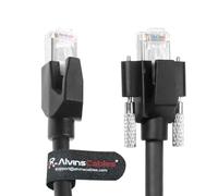 Alvin's Cables GigE Cat6 S/STP Screw Lock Horizontal RJ45 DrC Cable para Basler Cámaras 3M