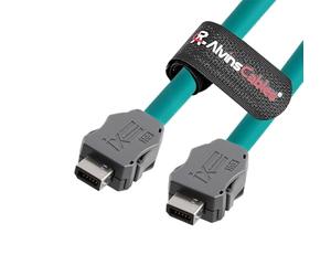 Alvin's Cables IX Industrial IX30G-A-10S-CV Cable Ethernet Cat6a A-Key,cable blindado IX a IX para sensor de automatización industrial visión PLC PoE, cadena de arrastre de alta flexibilidad 50cm|20in