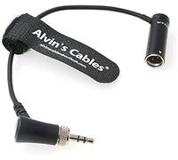 Alvin's Cables Low Profile TA3M Mini XLR Cable de Audio 3 Pines Macho a Lock 3.5mm TRS para Sennheiser-EK-100 G4/G3 a BMPCC 4K/6K 8Inches