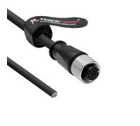Alvin's Cables M12 A-CODE 17 pines hembra alimentación abierta Datos I/O Ethernet Cable para Hikrobot Datalogic Cognex Camera, cable blindado cadena alto contenido drag para bus CAN,Ethernet/IP 32.8ft