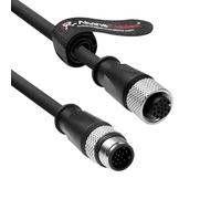 Alvin's Cables M12 A-CODE 17 pines macho potencia hembra Cable Ethernet Data para Hikrobot Datalogic Cognex, cable blindado cadena alto contenido arrastre para automatización industrial 9.84ft/3m