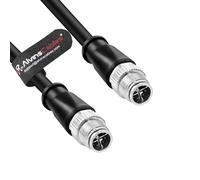 Alvin's Cables M12 X-code de 8 pines macho a 8 pines Cable Cat6E macho CAT6E blindado para Cognex Basler Industrial Camera, High Flex 15m/49.2ft
