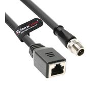 Alvin's Cables M12 X-CODE de 8 pines macho a RJ45 Cable Ethernet hembra para cámara Keyence CogNex, cable CAT6A de alto focce RJ45 para automatización industrial, módulo Fieldbus,robótica 32,8ft/10m