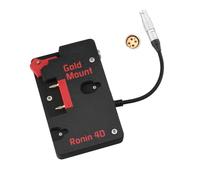 Alvin's Cables Placa de batería Gold Mount para dji Ronin 4D con Cable de alimentación Hembra 1B de 6 Pines, Placa G-Mount con Salidas D-Tap y 0B de 2 Pines, Negro