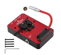 Alvin's Cables Placa de batería V-Mount Hot-Swap para dji Ronin 4D | Entrada 1B de 6 pines, D-Tap + 2 salidas 0B de 2 pines, cable DC largo, alimentación 12-16,8 V