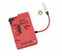 Alvin's Cables Placa de batería V-Mount para dji Ronin 4D con Cable de alimentación Hembra 1B de 6 Pines, Placa V-Mount con Salidas D-Tap y 0B de 2 Pines, Rojo