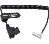 Alvin's Cables PORTKEYS BM5 BM7 Cable de alimentación del Monitor Ángulo Recto 4 Pines Hembra a Anton Bauer D-Tap Macho Cable de alimentación en Espiral