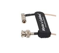 Alvin's Cables RG179 DIN 1.0/2.3 ángulo Recto a BNC Macho 75ohm HD SDI Cable para Blackmagic 1M