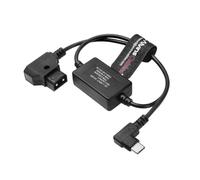 Alvin's Cables USB-C Tipo-C PD Ángulo Recto a D-Tap Cable de Alimentación 5V 3A| 9V 2A| Cable de Carga Rápida de 12 V 1,5 A para Cámaras Fotográficas Transmisor 45 cm | 18 Pulgadas