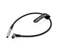 Alvin's Cables Z-CAM E2 Cable de alimentación para Atomos Ninja V| OSEE G7| Shinobi 7"| Shogun 7 Monitor 2 Pines Macho a Bloquear DC en ángulo Recto Cable de alimentación 30cm|12''