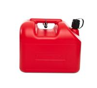 Alvirea | Bidón de gasolina de 10 litros profesional con boquilla de purga | Depósito de combustible de 10 l embudo flexible | Homologado UN gasolina, diésel, combustibles | Certificado de transporte