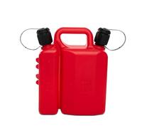 Alvirea | Bidón de gasolina de 3,5 litros más aceite separado de 1,5 l - Contenedor de combustible profesional con boquilla flexible y ventilación - Homologado UN para gasolina, diésel - bidón seguro