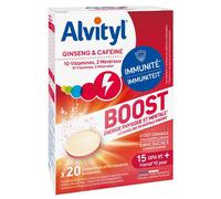 Alvityl efervescente Ginseng y cafena tabletas 20
